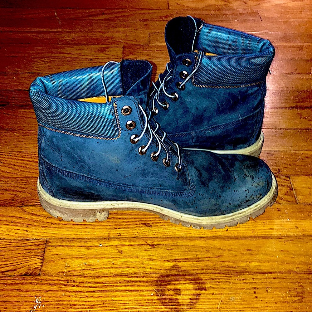 Blue timberland boots